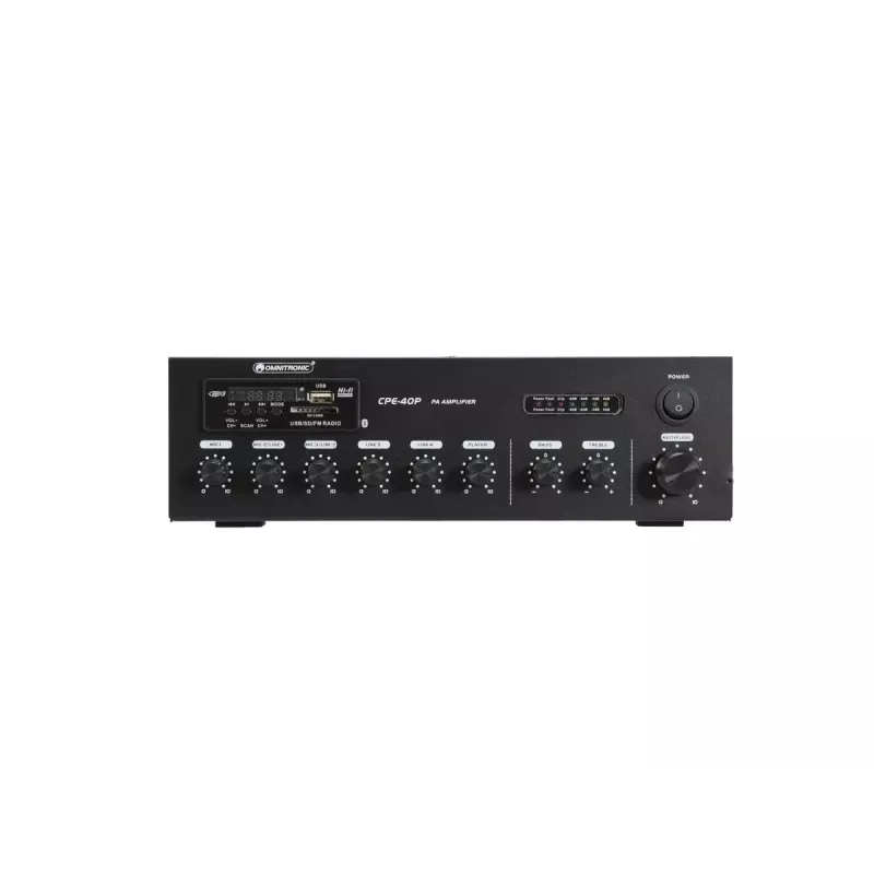 Maišymo stiprintuvas Omnitronic 80709605, mono PA, 40 W, juodas