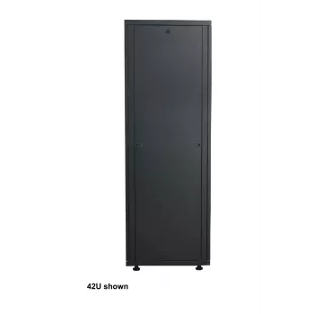 Intellinet 19 colių tinklo spinta – laisvai pastatoma (Basic), 22U, 600x800 mm (plotis x gylis), juoda, plokščia pakuotė, max 600 kg, vieno taško durų spyna, po vieną spyną šoninėms plokštėms, naudingas gylis 123–573 mm, stelažas, IP20, plienas