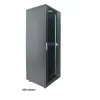 Intellinet 19 colių tinklo spinta – laisvai pastatoma (Basic), 22U, 600x800 mm (plotis x gylis), juoda, plokščia pakuotė, max 600 kg, vieno taško durų spyna, po vieną spyną šoninėms plokštėms, naudingas gylis 123–573 mm, stelažas, IP20, plienas