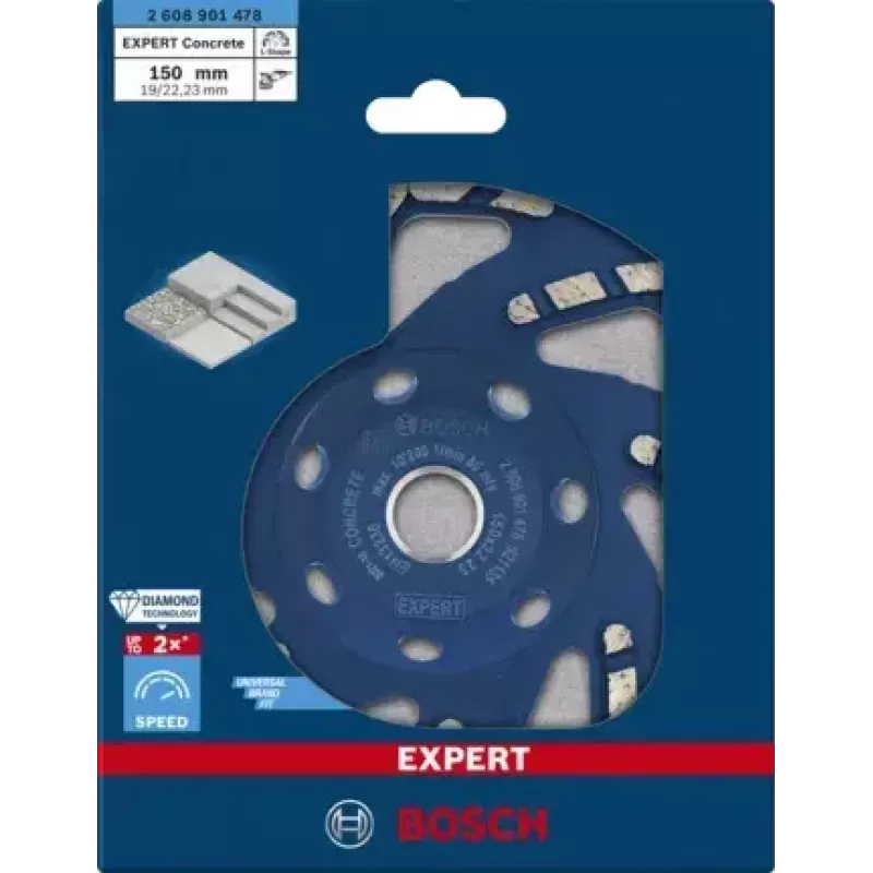 Šlifavimo diskas Bosch 2 608 901 478 plokščiu centru betonui