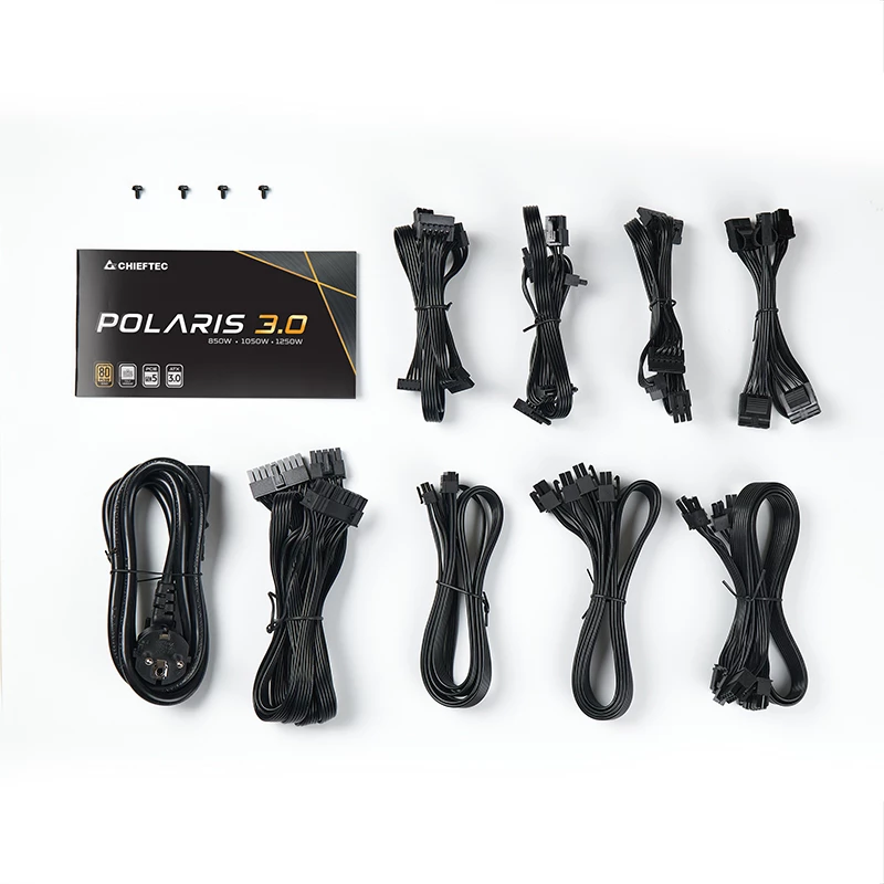 Chieftec Polaris 3.0 1050W maitinimo blokas 20+4 pin ATX ATX Juoda