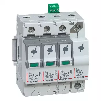 Legrand 412277 apsauginis įtaisas nuo viršįtampių T1+T2 3P+N 12.5kA