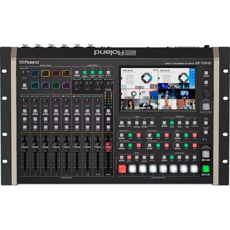 Audio maišytuvas Roland VR-120HD 42 kanalai 24 bit 48 kHz Juoda
