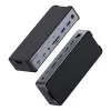 eSTUFF GLB232006 USB-C stotelė 3 prievadams USB 3.2 Gen 1 Type-C, aliuminis, juoda