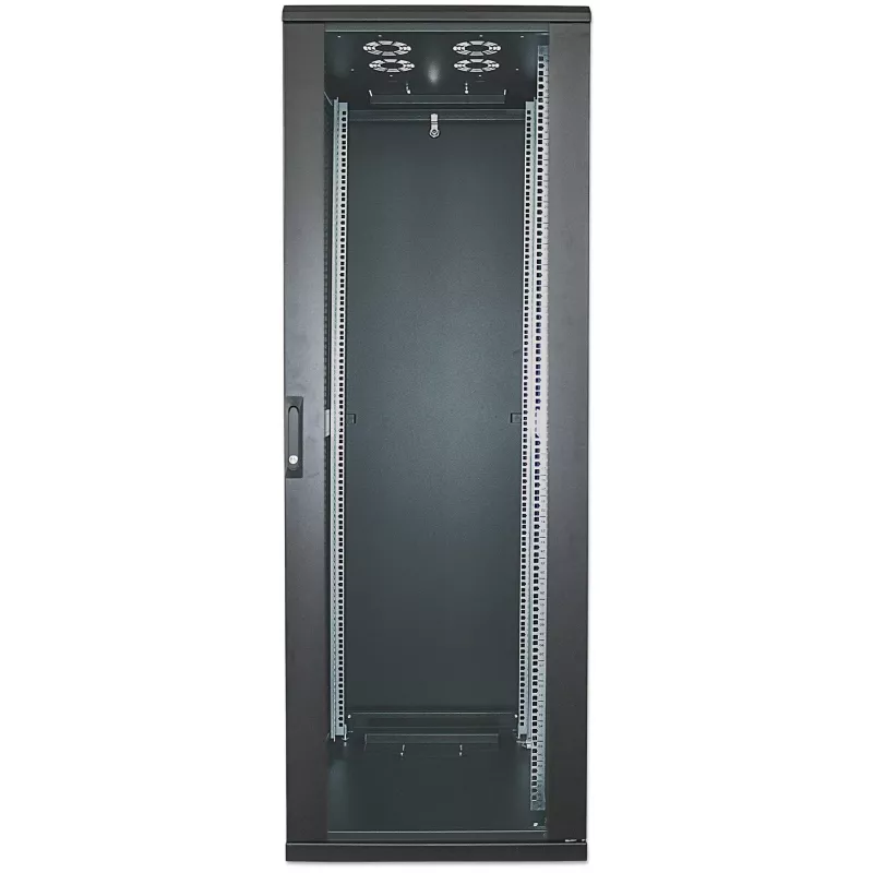 Intellinet 19 inch tinklo spinta – laisvai pastatoma, 32U, 600x600 mm (plotis x gylis), juoda, plokščioje dėžėje, maks. 1500 kg, kelių taškų durų spyna, po vieną spyną šoniniame skydelyje, naudingas gylis 123–373 mm, IP20, stelažas, plienas