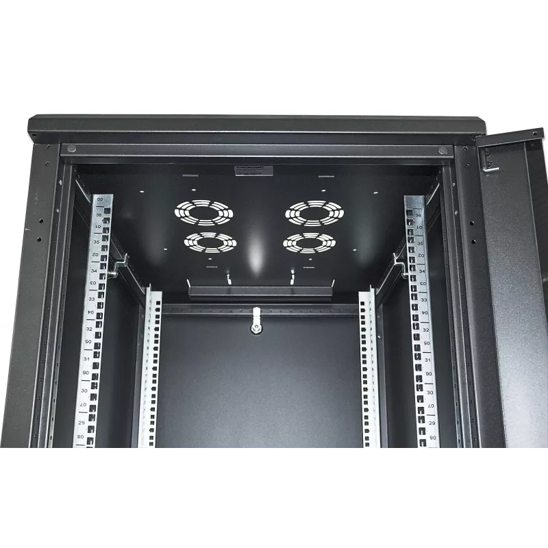 Intellinet 19 inch tinklo spinta – laisvai pastatoma, 32U, 600x600 mm (plotis x gylis), juoda, plokščioje dėžėje, maks. 1500 kg, kelių taškų durų spyna, po vieną spyną šoniniame skydelyje, naudingas gylis 123–373 mm, IP20, stelažas, plienas