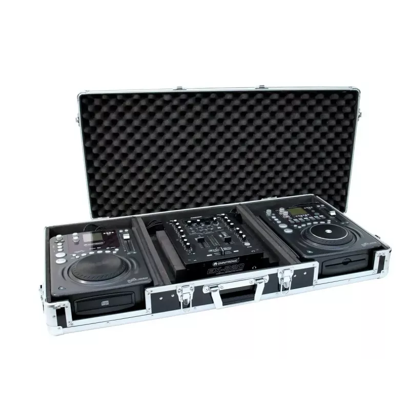 Flight case Roadinger 30125346 DJ valdikliui Fanera Juoda Sidabrinė