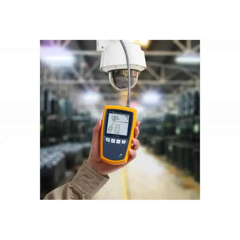 PoE testeris Fluke MicroScanner PoE juodas mėlynas geltonas RJ-45 RJ-11