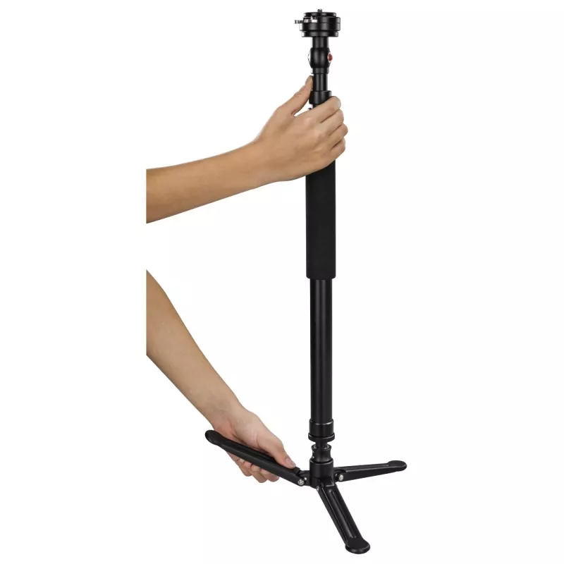 Hama Smooth Tripod 1/4 colio aliumininis juodai rožinis trikojis