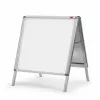 Nobo Essence A1 A formos šaligatvio stendas, nešiojama skelbimų lenta, sidabrinė, aliuminis, PVC, plienas, A1, 605 mm, 1095 mm