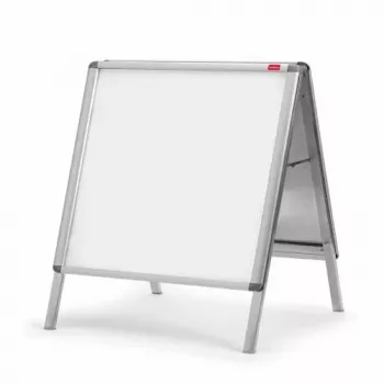 Nobo Essence A1 A formos šaligatvio stendas, nešiojama skelbimų lenta, sidabrinė, aliuminis, PVC, plienas, A1, 605 mm, 1095 mm