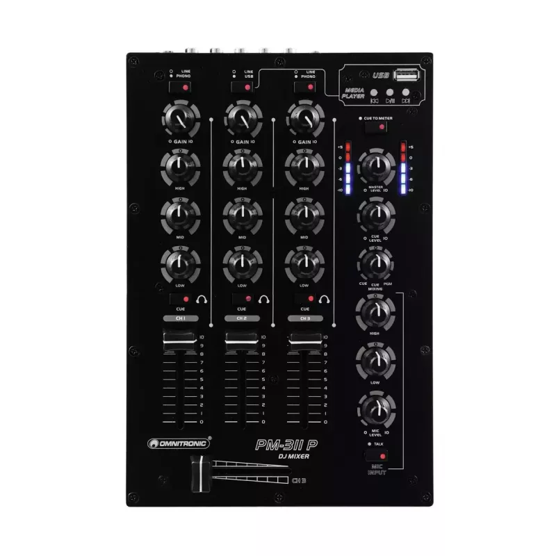 Garso maišytuvas Omnitronic 10006879 3 kanalai 20 - 20000 Hz Juodas