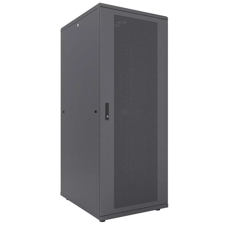 Intellinet 19 colių serverio spinta – laisvai pastatoma, 47U, 800x1000 mm (plotis x gylis), juoda, plokščioje pakuotėje, maks. 1500 kg, kelių taškų durų spyna, po vieną spyną kiekviename šoniniame skydelyje, naudingas gylis 123–773 mm, IP20, stelažas, pli