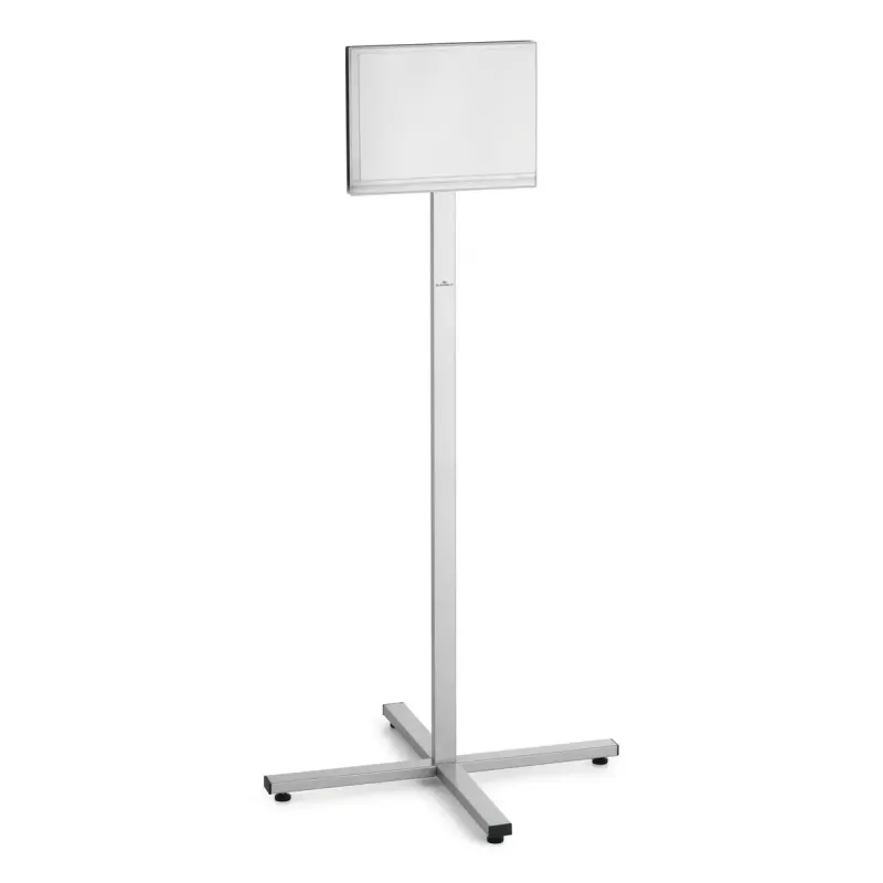 Informacinis stovas Durable 502057 A4 nerūdijančio plieno, antracito/pilka, 638×638×1348 mm