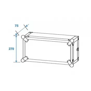 Kietas dėklas Roadinger 30107204 Aliuminis Juodas Sidabrinis 525x550x270mm