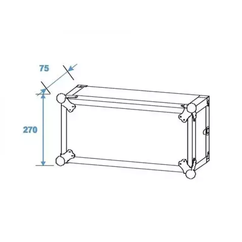 Kietas dėklas Roadinger 30107204 Aliuminis Juodas Sidabrinis 525x550x270mm