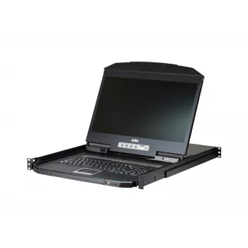 ATEN CL3116 trumpo gylio vieno bėgio LCD KVM jungiklis, 47 cm (18,5 colio), 1366 x 768 pikseliai, TFT-LCD, 250 cd/m², 1000:1, 170°