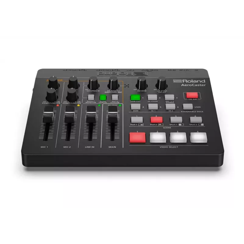 Garso sąsaja Roland AeroCaster Black 24 bit 48 kHz fantominis maitinimas 48 V