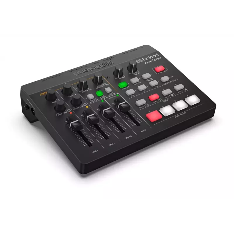 Garso sąsaja Roland AeroCaster Black 24 bit 48 kHz fantominis maitinimas 48 V
