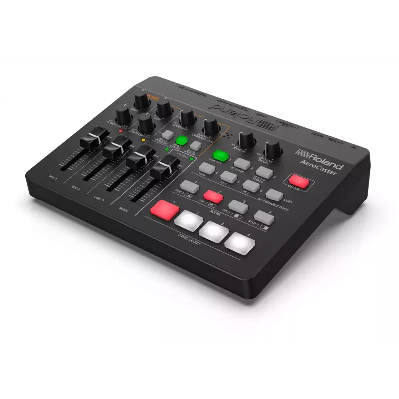 Garso sąsaja Roland AeroCaster Black 24 bit 48 kHz fantominis maitinimas 48 V
