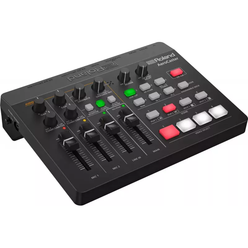 Garso sąsaja Roland AeroCaster Black 24 bit 48 kHz fantominis maitinimas 48 V