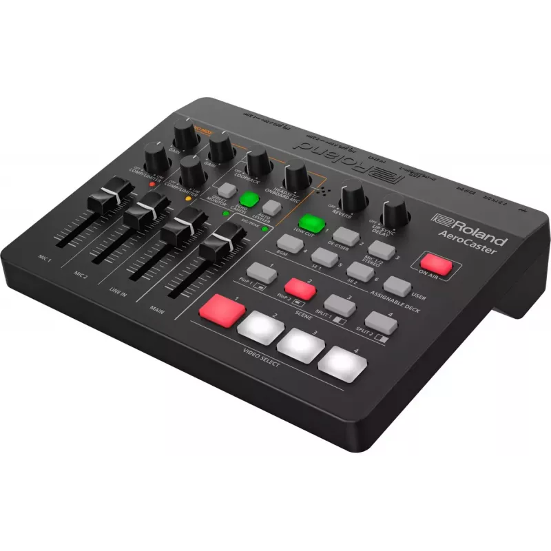 Garso sąsaja Roland AeroCaster Black 24 bit 48 kHz fantominis maitinimas 48 V