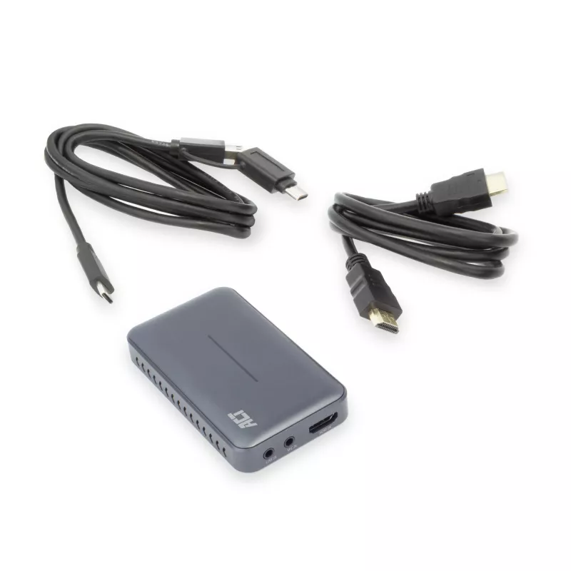 ACT USB-C vaizdo fiksavimo kortelė, HDMI 4K@60Hz perdavimas, 4K@30Hz fiksavimas