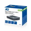 ACT Dual HDMI įvesties USB-C vaizdo perjungiklis 60Hz pilkas