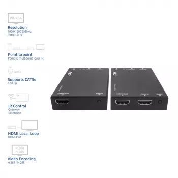 HDMI per CAT Extender rinkinys ACT AC7852 – HDMI signalo perdavimas iki 150 m per CAT5e