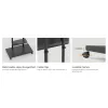 Mobilus TV vežimėlis EQUIP 50–90 colių su pegboard lentyna, VESA 200x200–600x400, 60 kg, juodas