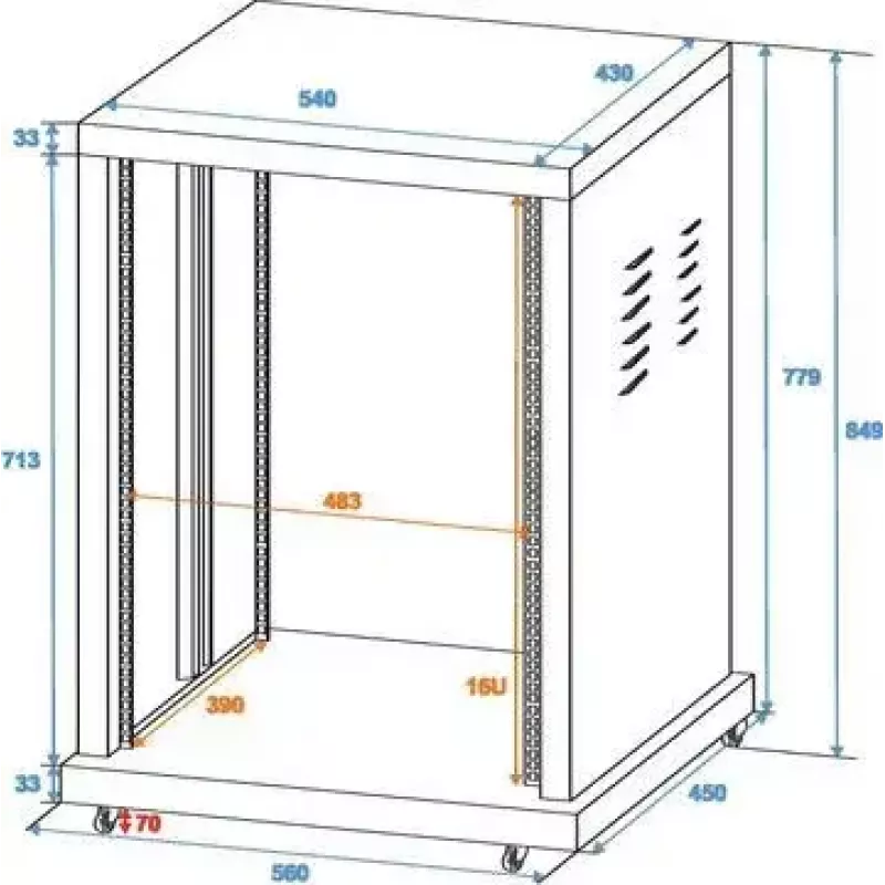 Kietas dėklas Roadinger 30103172 Juodas 560x450x840 mm