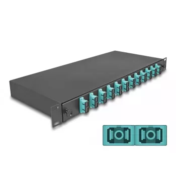 Šviesolaidžių sujungimo dėžė DeLOCK 67007 Juodas Metalas 482x220x44mm