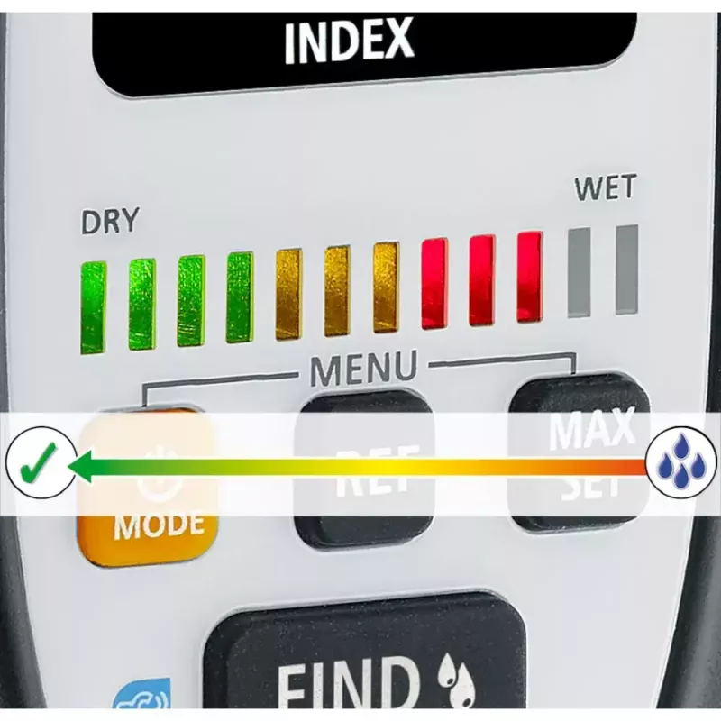 Laserliner MultiWet-Finder Plus elektroninis drėgmės matuoklis juodas baltas skaitmeninis ekranas
