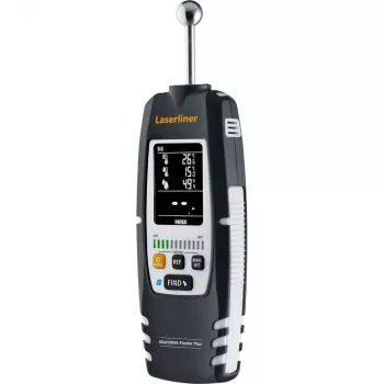 Laserliner MultiWet-Finder Plus elektroninis drėgmės matuoklis juodas baltas skaitmeninis ekranas