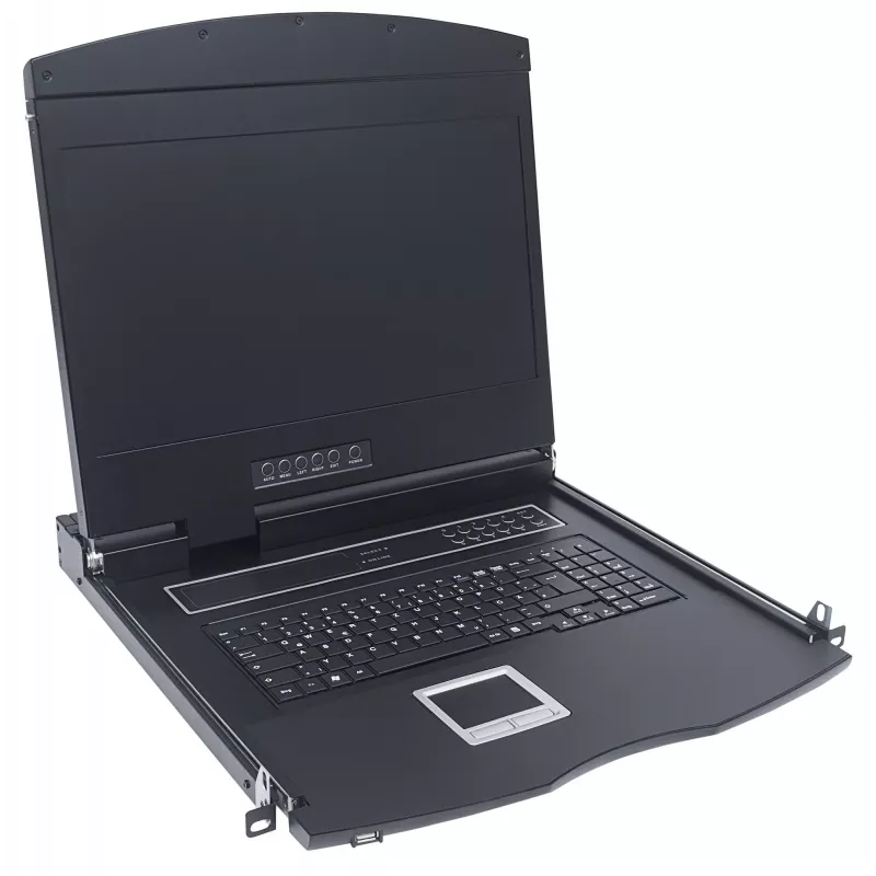 Intellinet 508025 konsolė stelažui 43,2 cm (17 colių) 1280 x 1024 pikseliai Juoda 1U