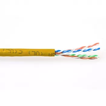 ACT CAT6 U/UTP vytas geltonas kabelis 305 m