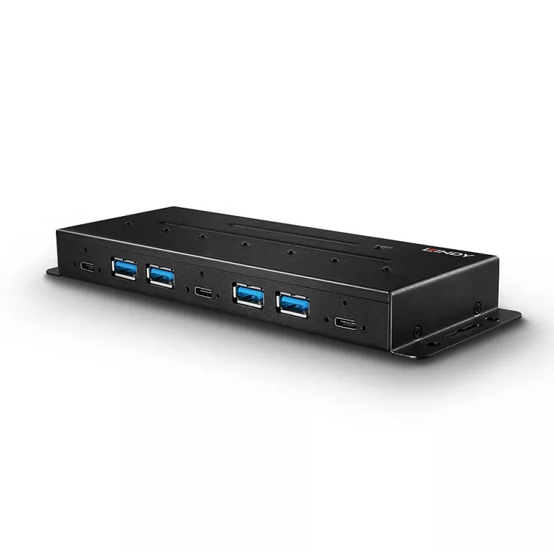 Lindy 7 Portų USB 3.2 Gen 2 Metalinis USB Hubas