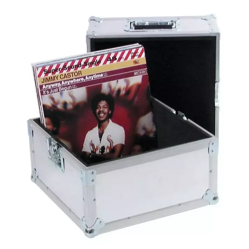 Hard case Roadinger 30110025 plokštelėms, fanera su aliuminio detalėmis 375x375x440 mm