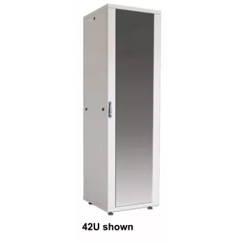 Intellinet 19 colių tinklo spinta – laisvai pastatoma (Basic), 42U, 600x800 mm (plotis x gylis), pilka, plokščia pakuotė, maks. 600 kg, vieno taško durų spyna, po vieną spyną šoniniuose skyduose, naudingas gylis 123–573 mm, stelažas, IP20, plienas