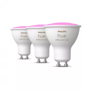 Philips Hue White and colour ambience GU10 – protingas prožektorius – (3 vnt. pakuotė)