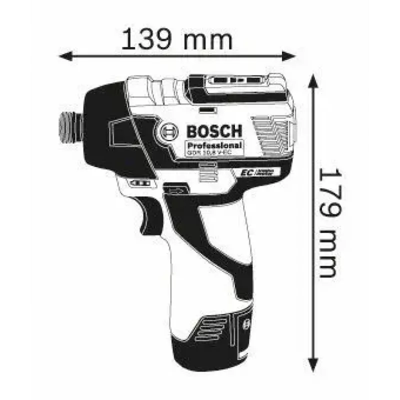 Veržliaraktis Bosch GDR 12V-110 Professional 1/4 colio 110 N⋅m 10,8 V