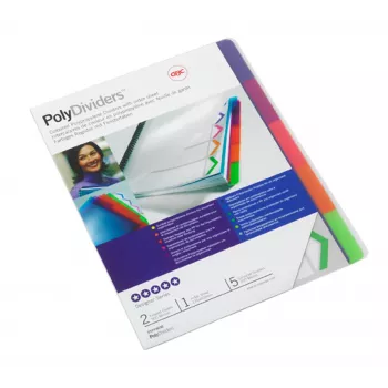 GBC 2101323E skyrikliai polipropilenas (PP) mėlyna, žalia, oranžinė, rožinė, violetinė 5 vnt.