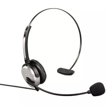 Hama Headband Headset laidinis ausinių rinkinys biurui / skambučių centrui, juoda, sidabrinė