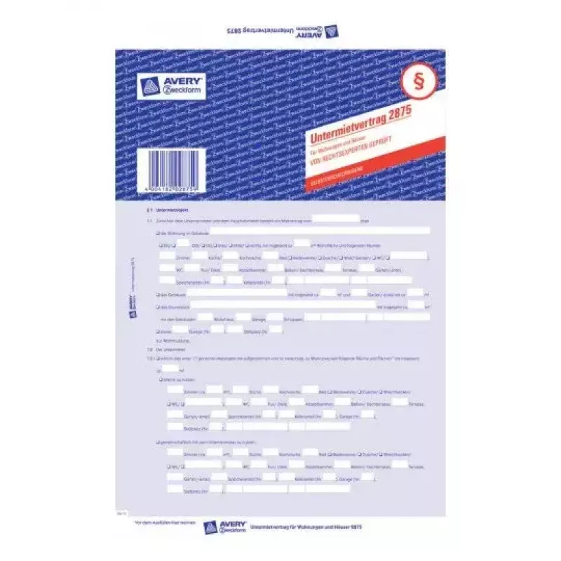Registro popierius Avery 2875