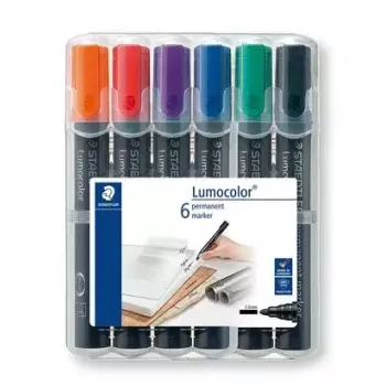 Permanentiniai žymekliai Staedtler Lumocolor 352 kulkos formos antgalis 6 vnt.