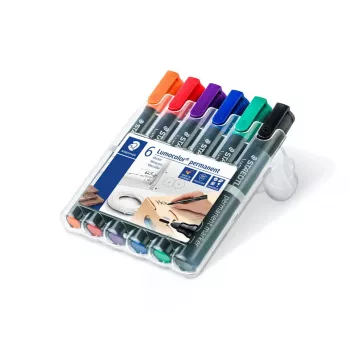 Permanentiniai žymekliai Staedtler Lumocolor 352 kulkos formos antgalis 6 vnt.