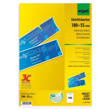 Bilietai Sigel LP714 100 vnt.