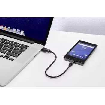 USB laidas Renkforce RF-4463073 0,15 m USB A Micro-USB B juodas