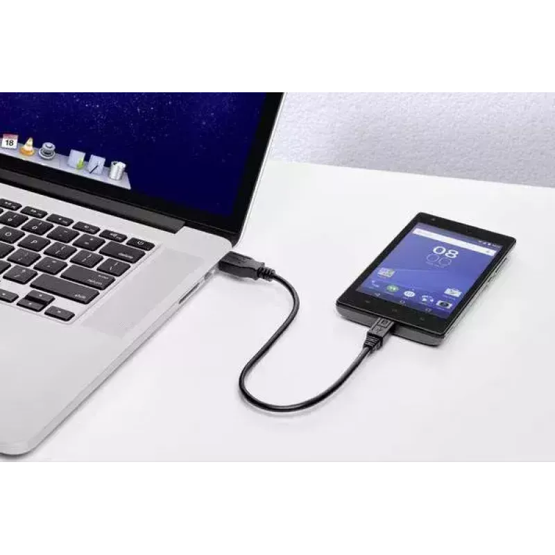 USB laidas Renkforce RF-4463073 0,15 m USB A Micro-USB B juodas