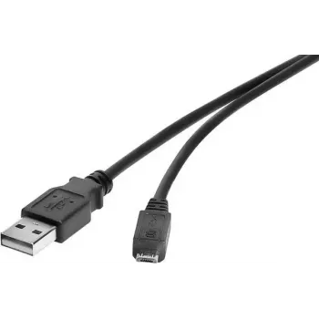 USB laidas Renkforce RF-4463073 0,15 m USB A Micro-USB B juodas
